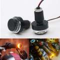 Handle Bar End Indicator for Motorcycle ( Handle Guti Light) Turn Signal LED Light blinker Blue-white. 