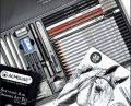 Acmeliae Premium 22Pcs & 33 Pcs Sketching and Drawing Pencil Set with Charcoal, Erasers, and Blending Tools with Flat tin case.