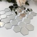14mm Hexagon Shape Mirror for Jewellery Making, Lippan Art & DIY Craft Work.