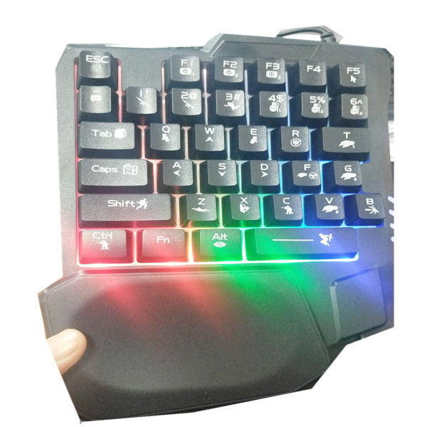 One Handed Gaming Keyboard Rgb Backlit - Enhance Your Gaming Experience With Ergonomic One-Handed Keyboard - Perfect For Gamers