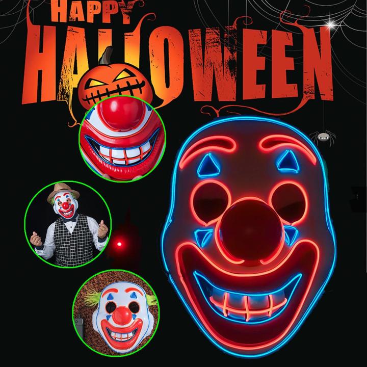 Halloween Clown Mask Full Face Clown Party Costume Evil Creepy Horror ...