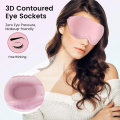 3D Contoured Sleep Eye Mask | Full Blackout | Zero Pressure | Ultra‑Soft Silk Feel | Adjustable Fit for Night Sleep & Travel. 