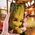 Marvel Groot Cute For Xiaomi Redmi Note 12 11 11T 10 9 8 7 6 5 4 Pro 5G 4G Silicone Soft Shockproof Black Phone Case Coque Capa. 
