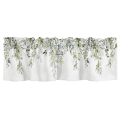 Sage Green Curtain Valance for Watercolor Eucalyptus Leaf Rod Pocket Valance Window Treatments Plant Leaves Easy to Use 137x45cm. 