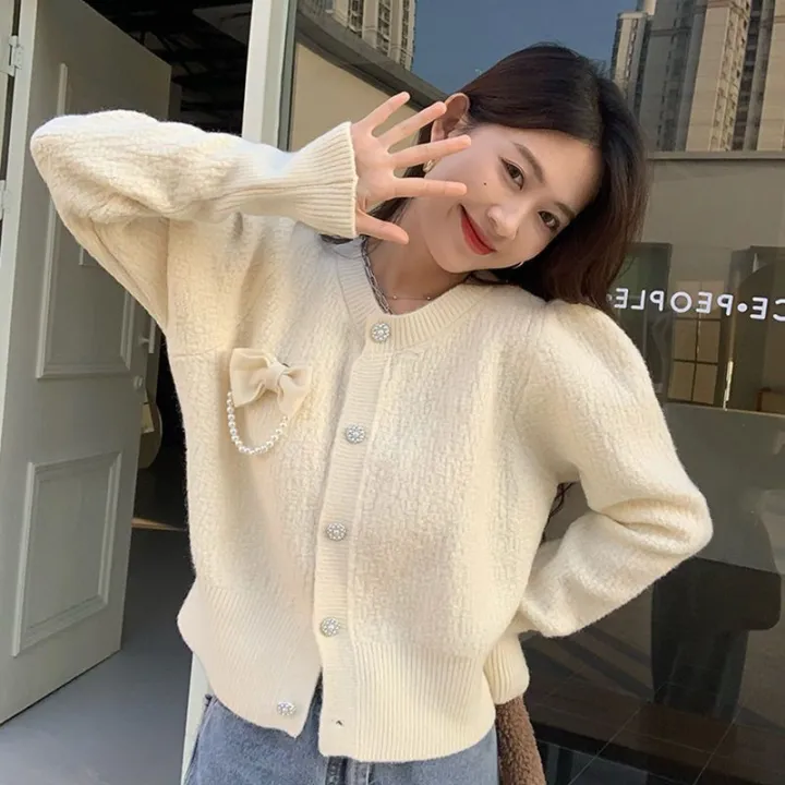 Sweet%20Elegance%20round%20Neck%20Sweater%20Cardigan%20Bow%20Pearl%20Pin%20Design%20French%20Style%20Sweater%20Coat%20-%20Image%206