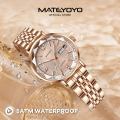 MATEYOYO Women Watches Diamond Casuals Retro Stainless Steel Strap Watches Quartz Watches Calendar Dial Luminous Pointer Watches 5ATM Waterproof Watches Business Wristwatch for Women Ladies. 