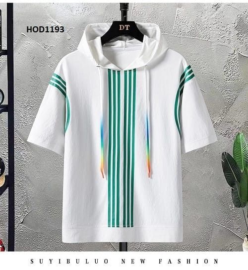 Men's White Premium Exclusive Hoodies For Men Customized Design Short Sleeve Men Hoodie