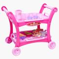 Kids My Funny Dining Car With Dinnerware Sets With 28 Pieces-Pink.