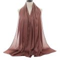 New Arrival crinkle satin chiffon hijab scarf Plain Shawls wrinkle scarves Women Muslim Turban Solid Color Headscarf 20 colors.