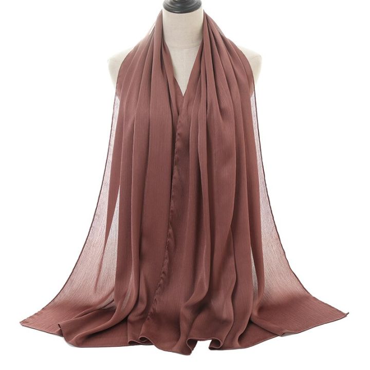 New%20Arrival%20crinkle%20satin%20chiffon%20hijab%20scarf%20Plain%20Shawls%20wrinkle%20scarves%20Women%20Muslim%20Turban%20Solid%20Color%20Headscarf%2020%20colors%20-%20Image%202