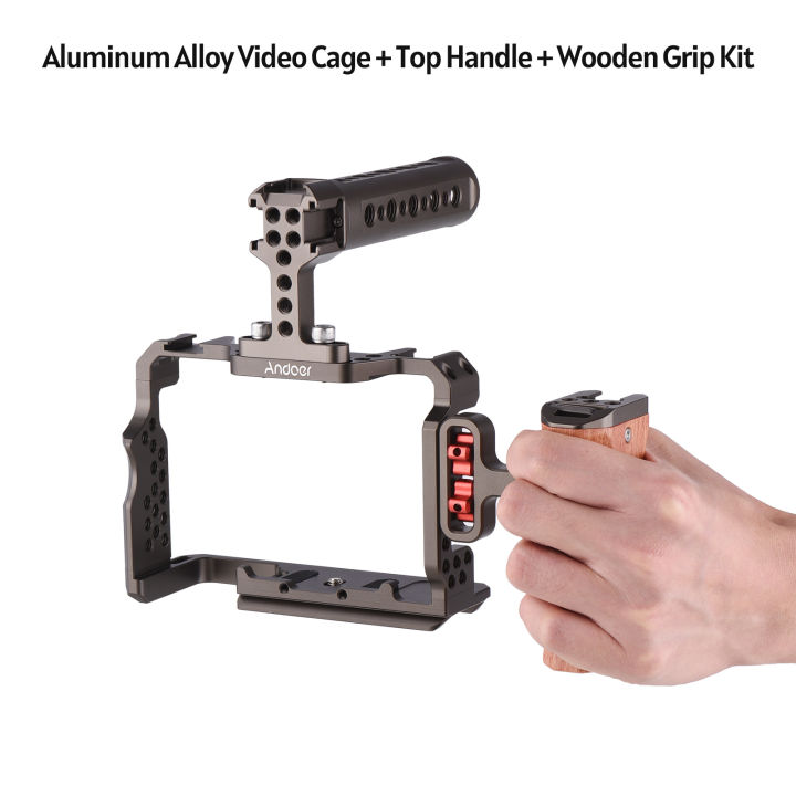 Andoer%20Camera%20Cage%20Kit%20for%20Sony%20A7iii%20A7C%20Aluminum%20Alloy%20Camera%20Video%20Cage%20with%20Cold%20Shoe%20Mounts%20for%20Sony%20A7IV/%20A7%20III/%20A7%20II%20-%20Image%202