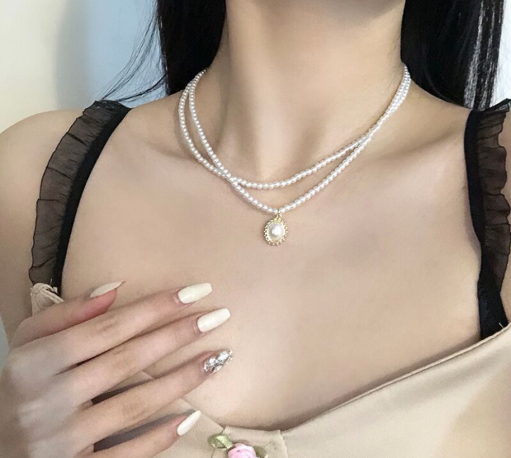 Trendy%20Double%20Layer%20Pearl%20Necklaces%20for%20Girls%20Choker%20Simple%20Stylish%20-%20Fashionable%20Necklace%20for%20Women%20New%20Collection%20Party%20Gift%20Jewelry%20-%20Image%205