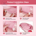 Vocoal QC Baby Foldable Bath Tub Pad Adjustable Comfortable Non-Slip Baby Bath Seat Infant Safety Shower Antiskid Cushion Plastic Net Mat Baby Shower Net Bathtub Sit Up Mesh for Newborn.