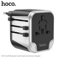 Hoco AC5 2USB+1Socket Universal Conversion Wall Charger. 