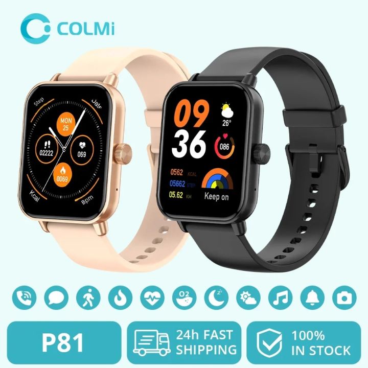 COLMI P81 Voice Calling Smart Watch Ultra inch Screen 24H Health  Monitor 100+ Sports Modes, Bluetooth Smartwatch Men Women