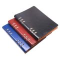 A5 Notebook 6 Holes PU Leather Cover Notebook Loose Pocket Leather Refillable Notebook Binder Rings Journal (Black). 