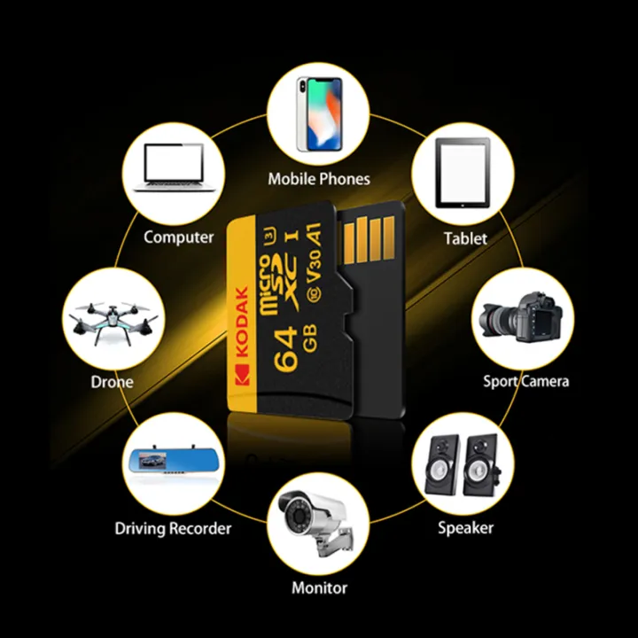 KODAK%20SD%20Card%20for%20Driving%20Recorder%20128GB%20256GB%20U3%20V30%20Micro%20SD%20UP%20TO%20100MB/s%20Class10%2032GB%2064GB%20TF%204K%20HD%20with%20Card%20Reader%20Adapter%20-%20Image%204