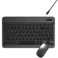 Mini Wireless Bluetooth Keyboard Phone Tablet PC Portable Bluetooth Keyboard Mouse Reusable Easy to Use Android A. 