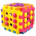 Kids large particle mushroom nail cube puzzle toys early education intelligence development. 