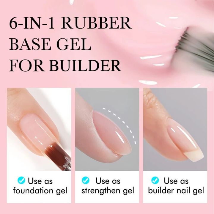 CHUNSHU%206%20IN%201%20Extension%20Gel%2015ML%20Builder%20Nail%20Gel%20In%20A%20Bottle%20Semi%20Permanent%20Rubber%20Base%20Coat%20Self-leveling%20UV%20Construction%20Gel%20-%20Image%202