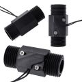 High Precision Plastic AC 220V Water Flow Switch Water Flow Sensor Flowmeter Vertical/Horizontal.
