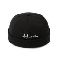 【Buried Buzie】Fashion Men Cotton Docker Cap Skullcap Retro Brimless Hip Hop Hats Multipurpos Portable Solid Color Adjustable Soft Top Hats.