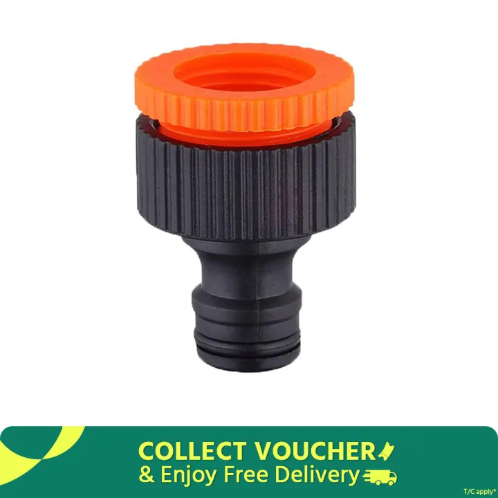 1-Piece 1/2-inch and 3/4-inch Garden Tap and 16mm Hose Pipe Connectors for Water Tap to Hose Pipe Connector Joiner Fitting Quick Coupler Adapter Tap to Water Hose Pipe Connector.