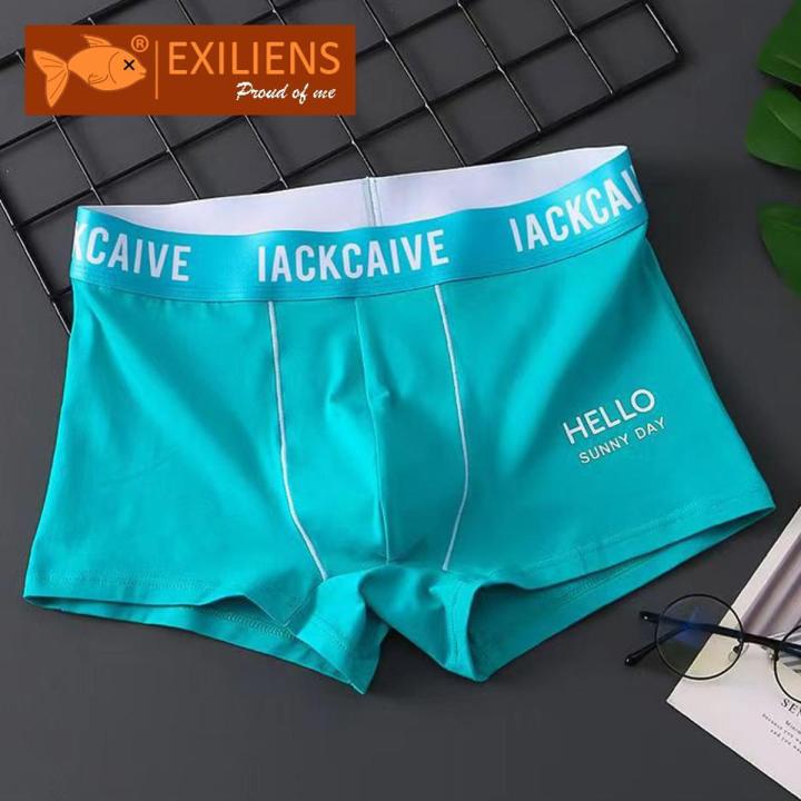 EXILIENS Brand Boxer Men Underwear Cotton Letter Ropa Interior