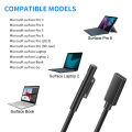 【FUPANG】USB C PD 15V power charger cable for Surface Pro 7/6/5/4/3/go/Book laptop 1/2. 