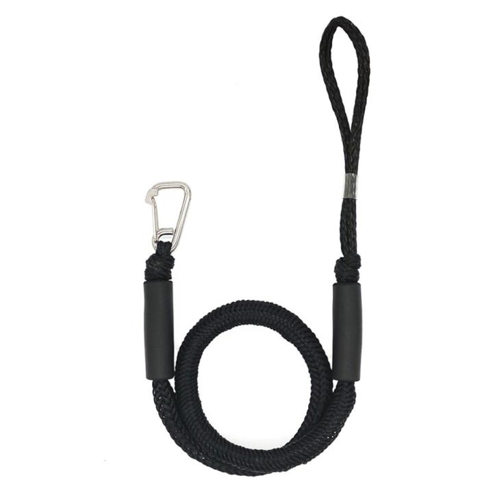 Boat Bungee Dock Lines Marine Mooring Rope For Motor Kayak Anchor Rope Cord Dockline Boats Kayak Replacement Parts Accessories Black