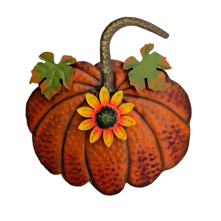 Metal Pumpkin Garden Stake Fall Decor Yard Stake Sign Decor Yellow,A ...