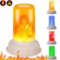 Battery Operated LED Flame Effect Night Lights Flameless Candle Tealights Simulation Flickering Desk Lamp Room Party Bar Decor.
