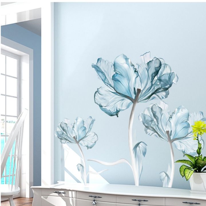 Gorgeous%20Wall%20Paint%20Ideas%20and%20Designs%20-%20Elegant%20Blue%20Dream%20Flower%20Fantasy%20Beautiful%203D%20Stylish%20PVC%20Wall%20Stickers%20For%20Home%20Decor%20-%20Image%206
