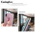 For Realme C33 Case Shiny Ring Glitter Soft Transparent Holder Stand Back Cover with String Casing for Realme C33 Phone Cases Cover Stars Moon Girls. 