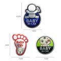 Baby in Car Sticker Baby on Board Car Aluminum Sticker for Nissan X-TRAIL Qashqai Skoda Octavia Fabia Renault Clio. 