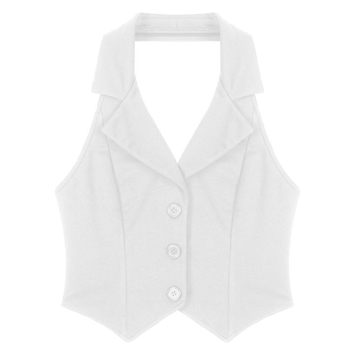 Women%20Notched%20Lapel%20Backless%20Button%20Down%20Suit%20Vest%20Solid%20Color%20Casual%20Waistcoat%20-%20Image%206