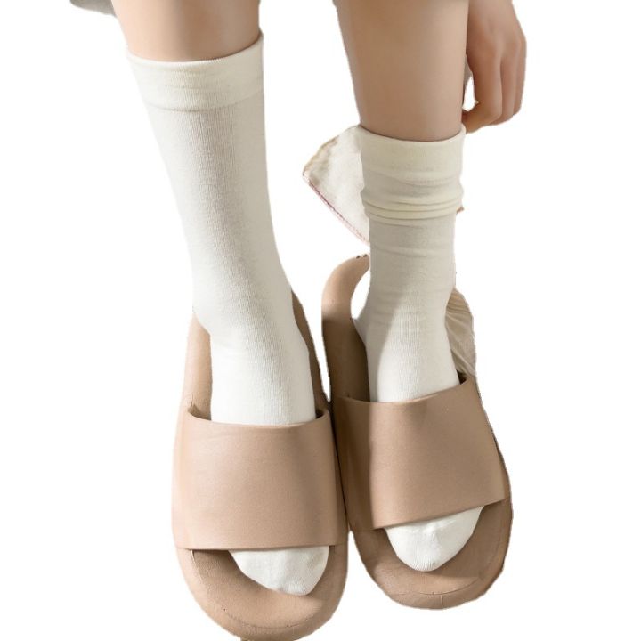 Douyin%20thin%20loose%20white%20boneless%20socks%20confinement%20socks%20spring%20and%20summer%20solid%20color%20medium%20socks%20cotton%20pile%20socks%20-%20Image%205