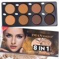 8 Colors Matte Face Foundation Contour Palette Face Makeup Palette for Women 3D Contouring Shadow Wheat Color Bronze Water Proof AmourV. 