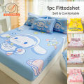 Dansunreve Sanrio Fittedsheet Single Quuen King Bed Sheet Cartoon Cinnamon Gog Pikachu Elsa Princess Bedsheet. 