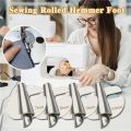 8Pcs Universal Sewing Rolled Hemmer Foot, 3-10mm Rolled- Presser Foot, Sewing Machine Wide Rolled- Presser Foot Durable Easy Install.