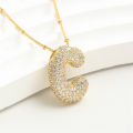 Fashion Creative Letter Necklace For Women Girls Personality Balloon Bubble Initial Pendant Neckalces Jewelry Accessories Gifts MJD.