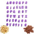 40pcs/set Alphabet Cake Molds Figure Plastic Letter Fondant Mold Icing Cookie Cutter Number Cake Mould Baking Decorating Tools. 