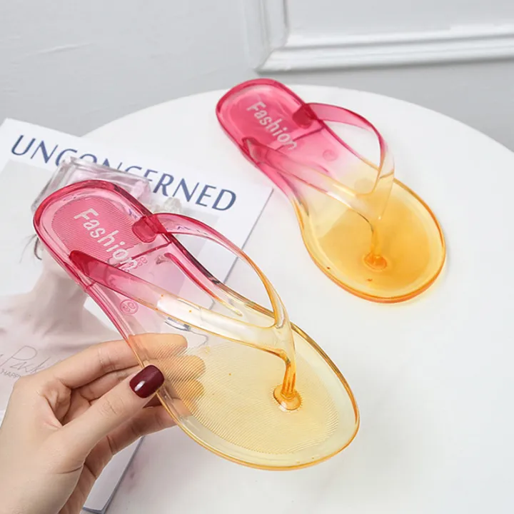 Two-Color%20Summer%20Women%20Flip-Flops%20New%20Fashion%20Gradient%20Sandals%20Home%20Outdoor%20PVC%20Portable%20Breathable%20Beach%20Shoes%20-%20Image%204