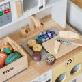 GC Wooden Food Sets Multi-play Food Set Magnetic Vegetables Fruits Cutting Set Kitchen Accessory For Kids Pretend Play. 