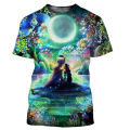 Disney T-Shirts Aladdin Cartoon Anime 3D Print Streetwear Men Women Fashion Oversized T Shirt Kids Boys Girls Tees Tops Clothing. 