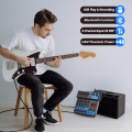 BOMGE 6 Channel mini DJ Audio Sound Mixer Interface with MP3、 USB, Bluetooth , Stereo Recording, 48V Phantom Power, 24 DSP for karaoke, performance, church singing , streaming.