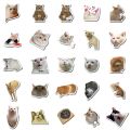 10/50PCS Cat MEME Funny Animals Stickers Vintage Toy DIY Kids Notebook Luggage Motorcycle Laptop Refrigerator Decals Graffiti.