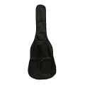 Acoustic Guitar Gig Bag Case Backpack with Zippered Pocket Design - Black.