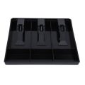 Delicate product Money Cash Coin Register Insert Tray Replacement Cashier Drawer Storage Register Tray Box Classify Store Black.