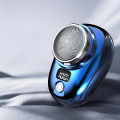 Usb Mini Shave Stainless Steel Pocket Size Electric Shaver Men Antiskid Travel Portable Lcd Digital Display Rechargeable Razor. 